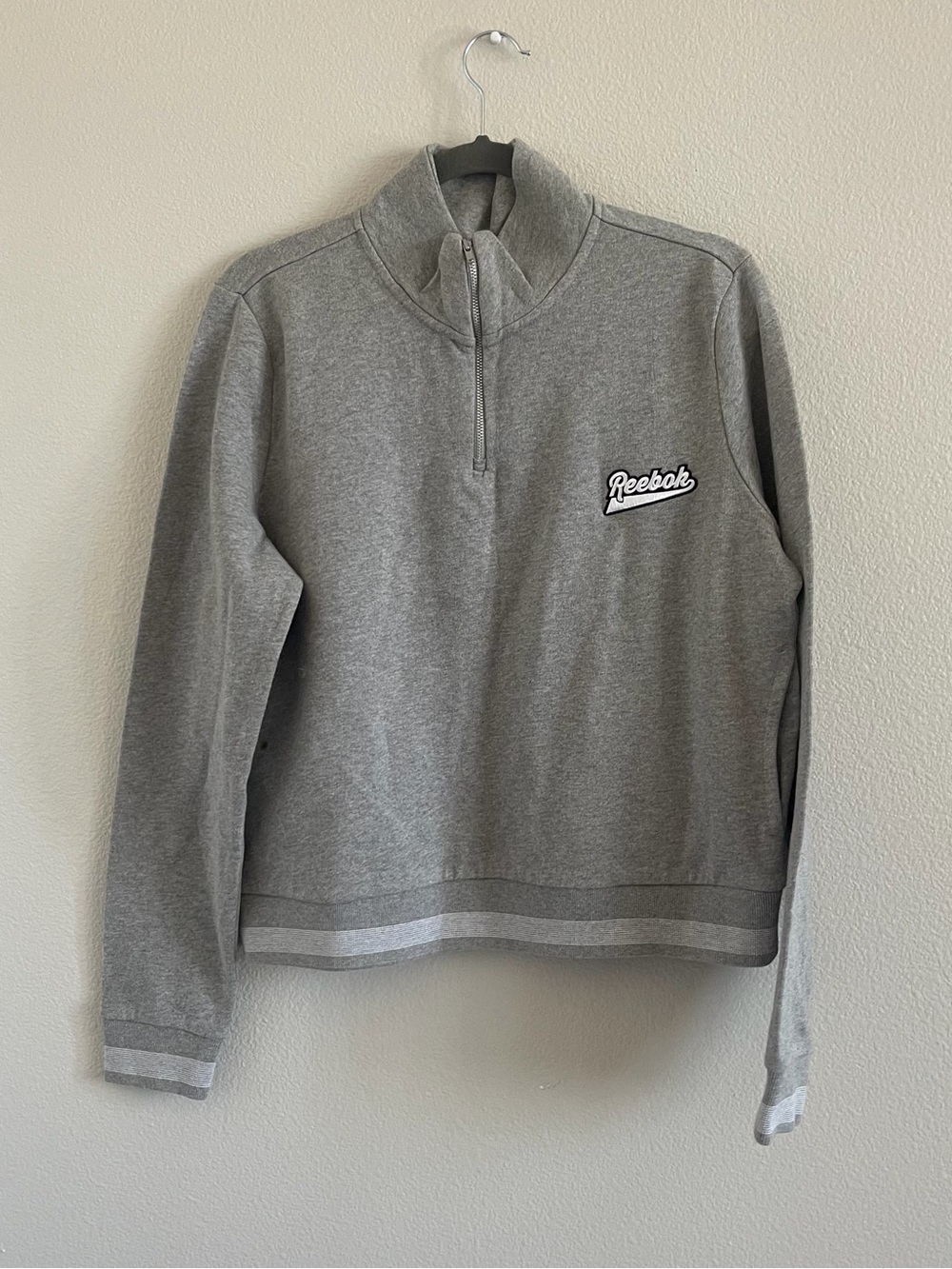 Reebok Women's Gray Half-Zip Turtleneck Pullover